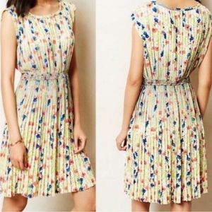 Anthro Baraschi floral pleated dress EUC size S